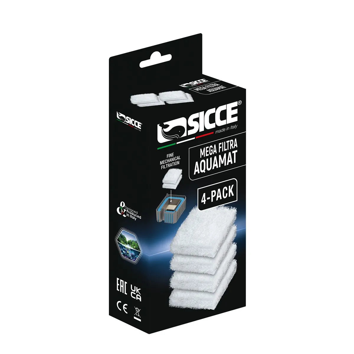 Sicce Mega Filtra Mega Filtra Aquamat Pads (4 Pack) Concrete Blonde Aquatics