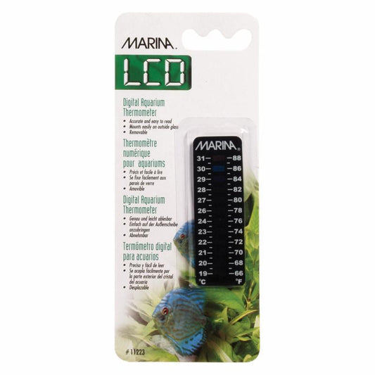 Marina Diameterorado LCD Aquarium Thermometer, 66 hanggang 88 F / 19 hanggang 31 C