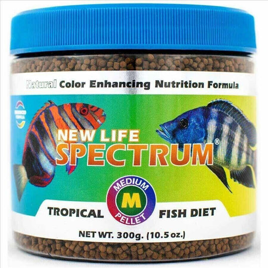 New Life Spectrum Tropical Fish Diet Fish Food Pellets M, 2-2.5mm - 300g
