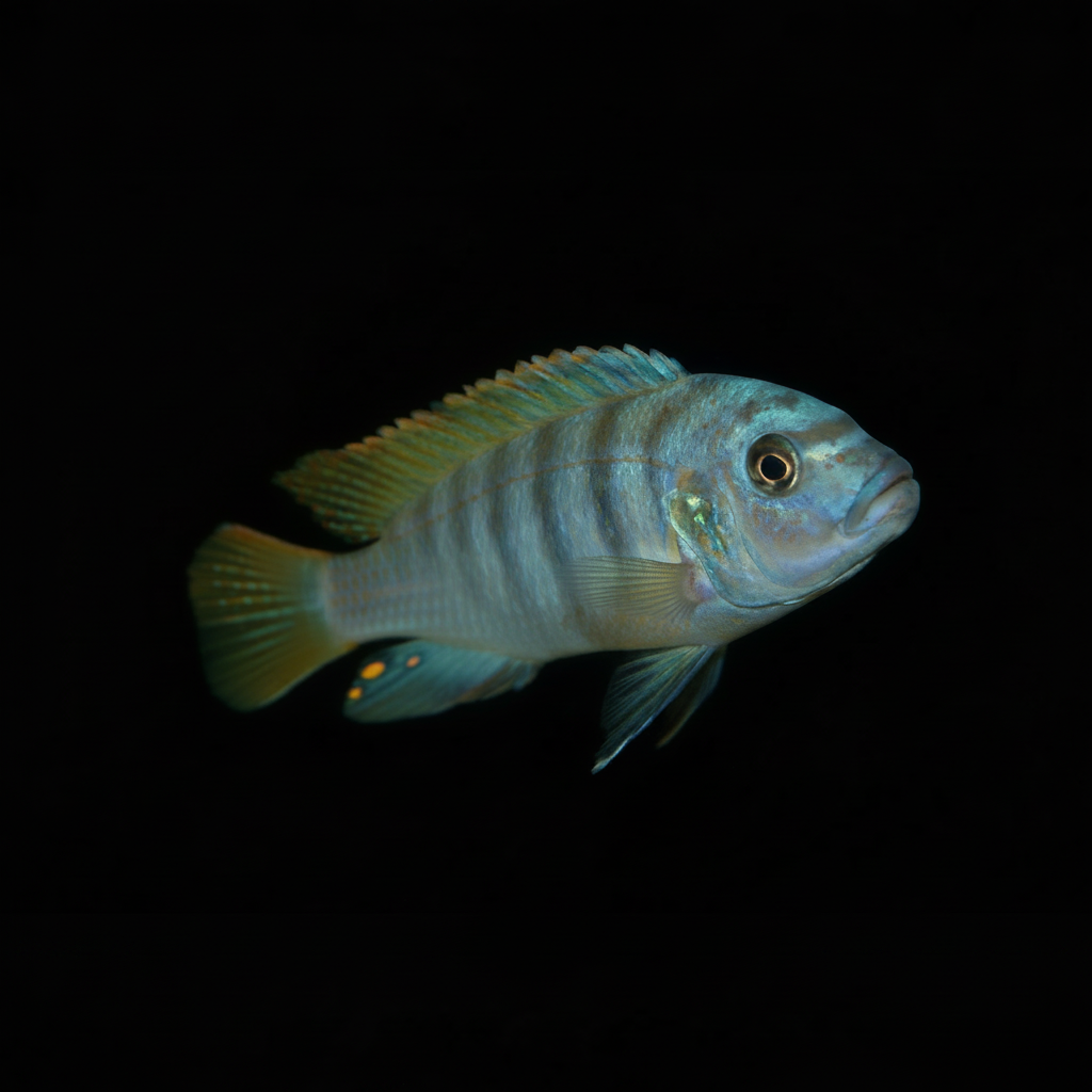 Ice Blue Red Top Cichlid (Williams Mbuna) Concrete Blonde Aquatics