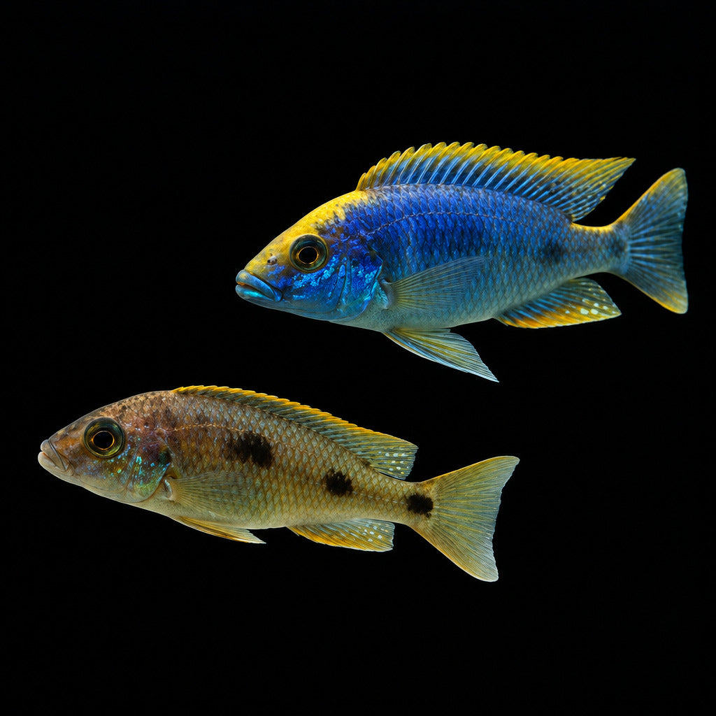 Otopharynx Lithiobates "Zimbabwae Rocks" - Yellow Blaze Lithobates (juvenile) Afishionados