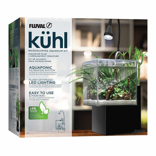 Fluval Kühl Microscaping Aquarium Kit, 2.1 US Gal / 8 L, Black