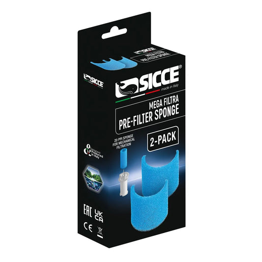 Sicce Mega Filtra Pre-Filter Sponges (2 Pack)