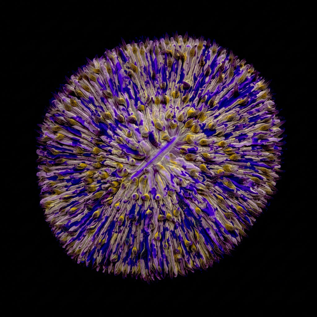 Super splatter orange Fungia plate coral WYSIWYG