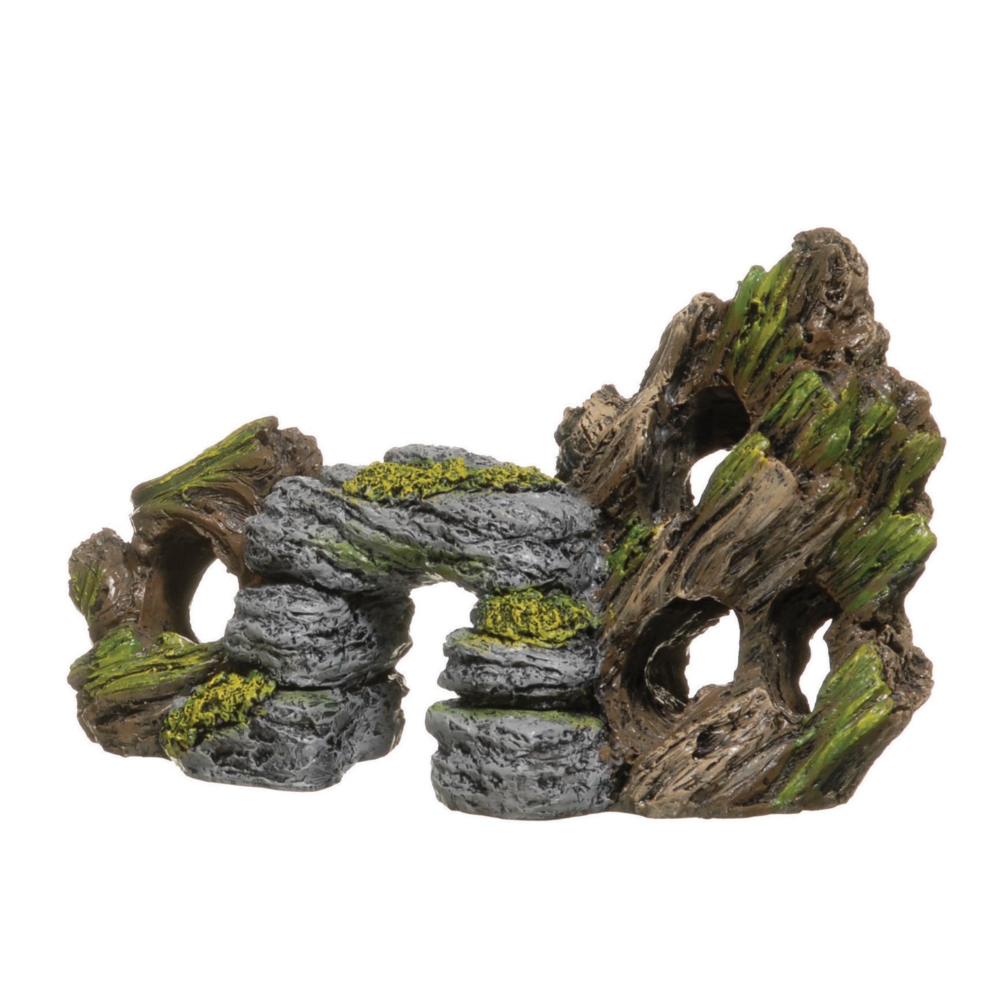 Marina Decor Rock and Bark - Small - 20 x 12.3 x 10 cm (7.8 x 4.8 x 4 in)