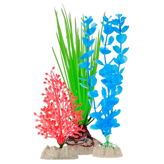 GloFish Plant Multipack SM Orange, MD Green, LG Blue