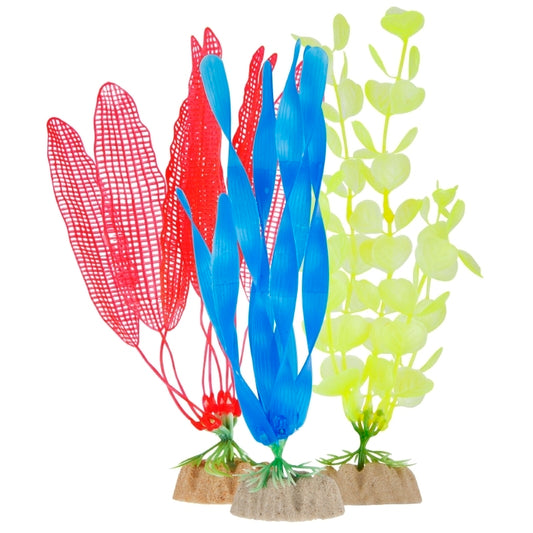 GloFish Plant Multipack MD Yellow, MD Orange, LG Blue