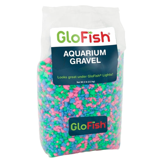 GloFish Gravel 5lb Pink/Green/Blue Fluorescent