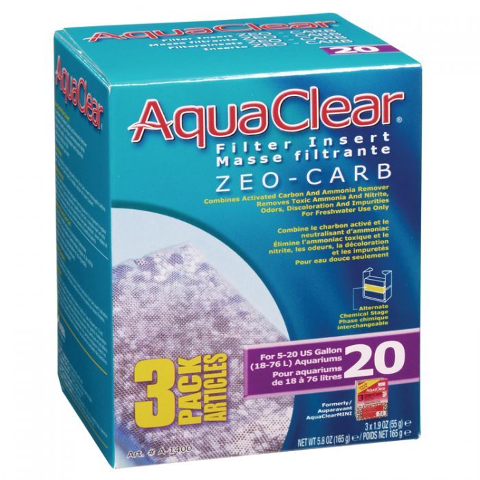 AquaClear Filter Insert Zeo-Carb 20 [3 Pack]
