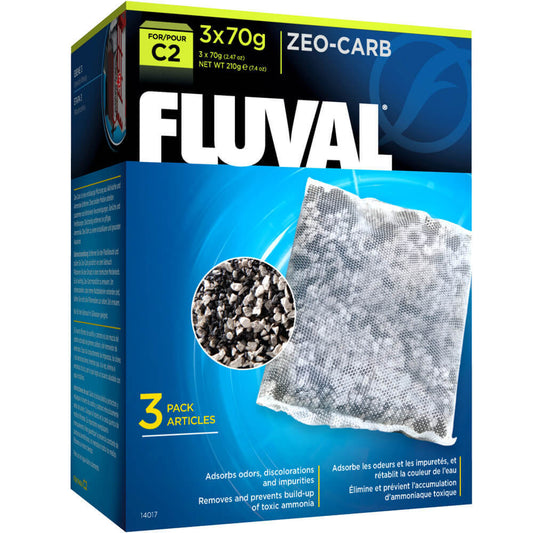 Fluval C2 Zeo-Carb, Replacement Aquarium Filter Media, 3-Pack