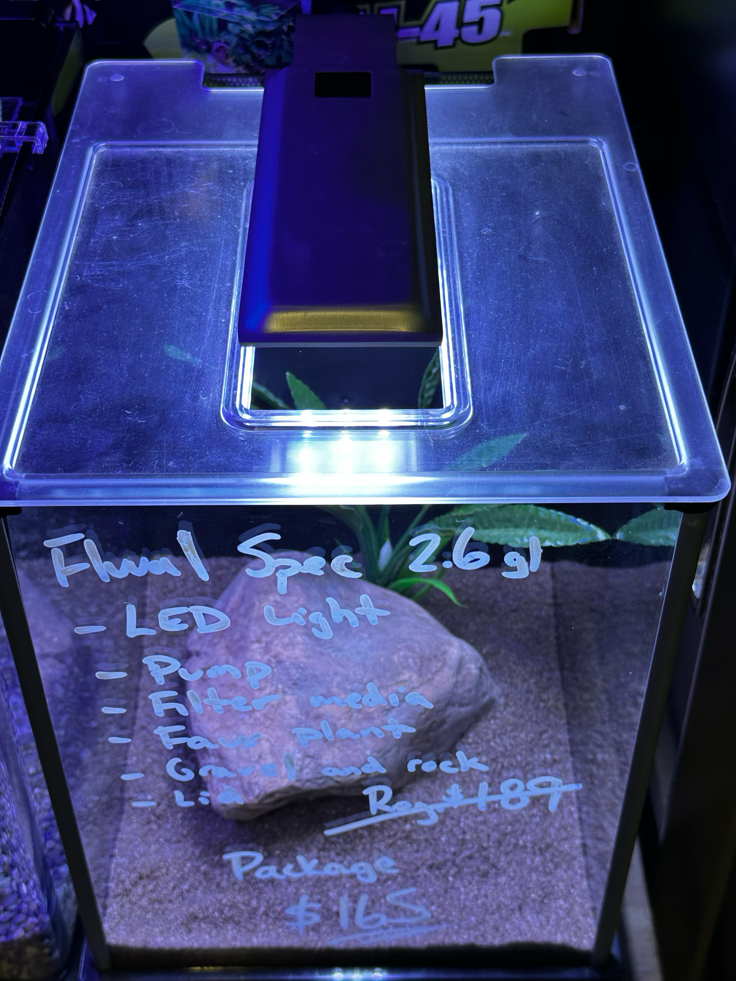 Fluval Spec 2.6gl Freshwater kit Package