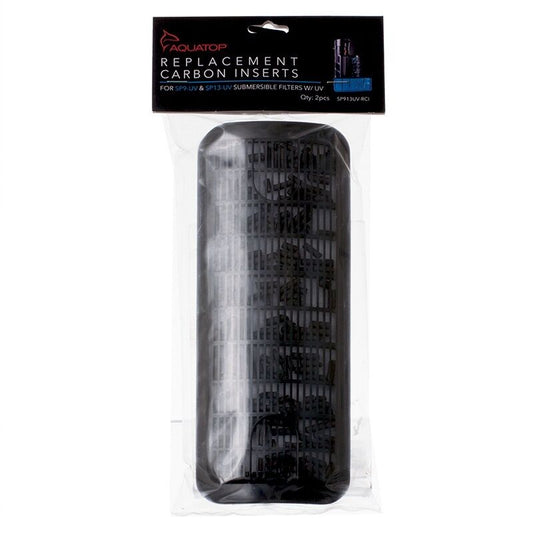 Aquatop Replacement Carbon Inserts for SP9-UV & SP13-UV Submersible Filters W/UV 2pcs
