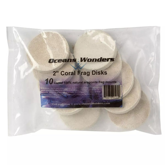 Oceans Wonders 2" Aragonite Frag Disks 10pc