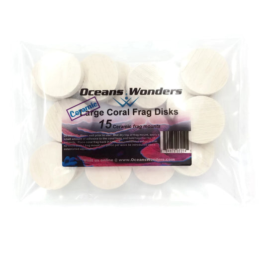 Oceans Wonders Ceramic Large Coral Frag Disks 1.5" (15 pc)