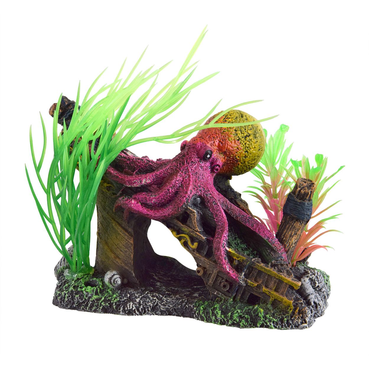Underwater Treasures Glowing Octopus Wreck
