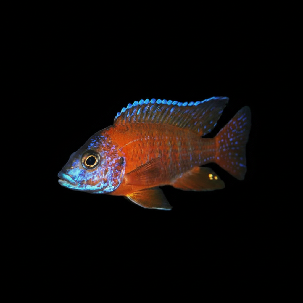 Ruben red Peacock Cichlid - juvenile – Concrete Blonde Aquatics