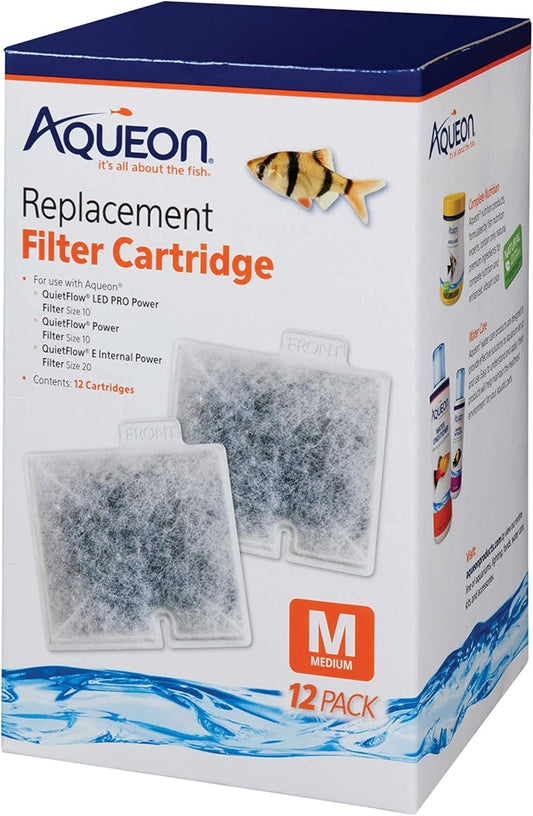 Aqueon Replacement Aquarium Filter Cartridges Medium 12pk