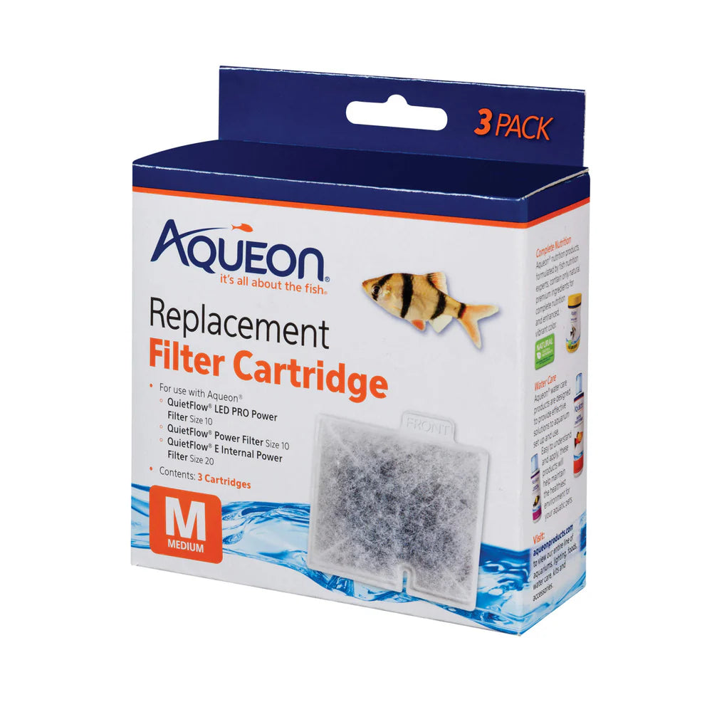 Aqueon Replacement Aquarium Filter Cartridges Medium 3pk