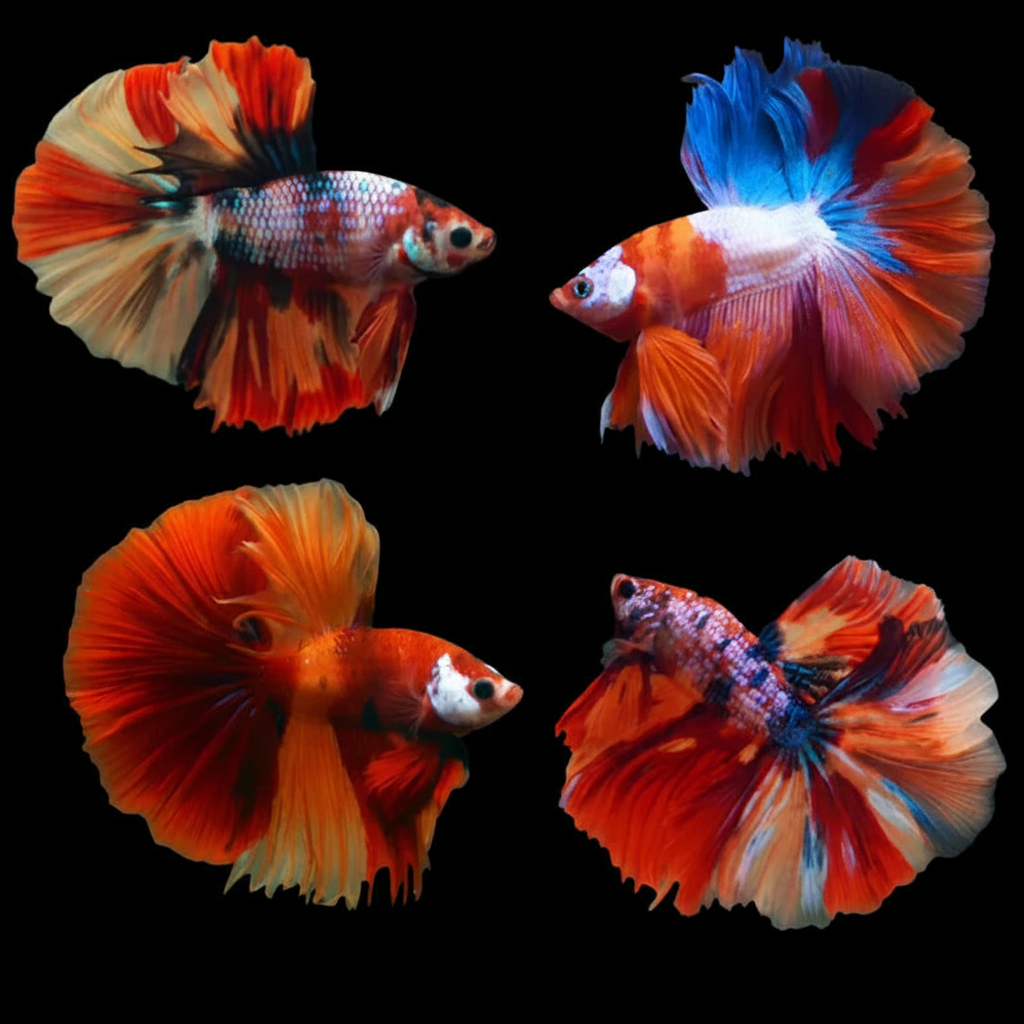Veil tail koi betta Male