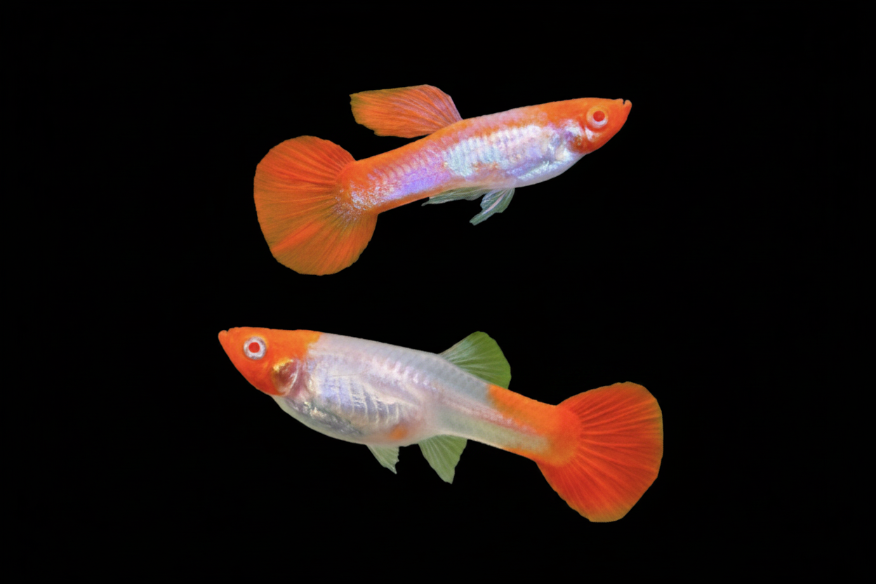 Albino Redhead Koi Guppy Concrete Blonde Aquatics