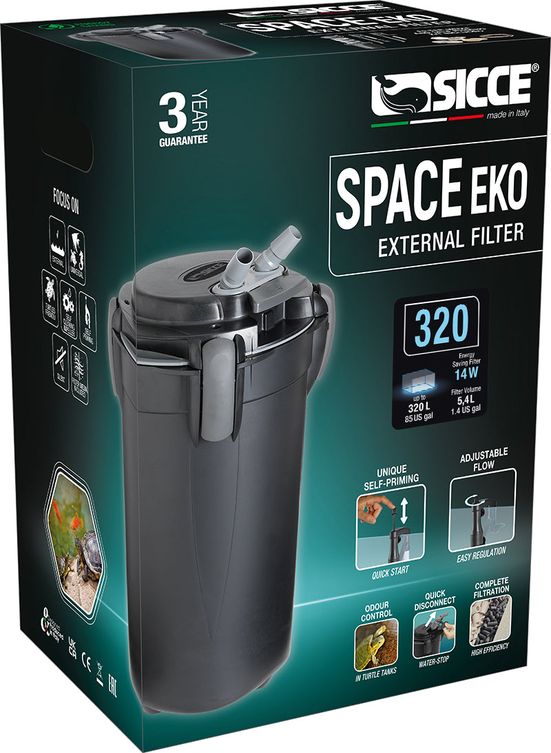 Sicce Space EKO 320 External Canister Filter - up to 85gal