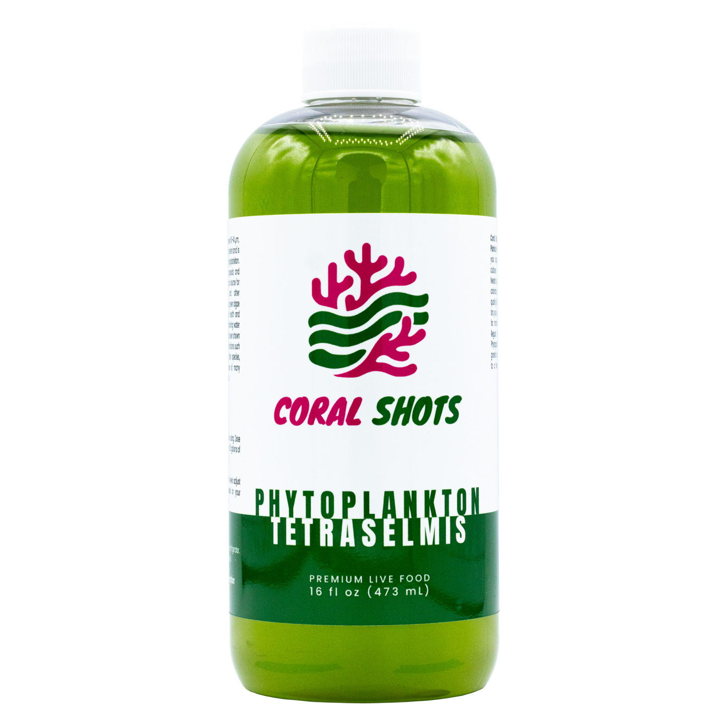 Tetraselmis Live Phytoplankton - Coral Shots