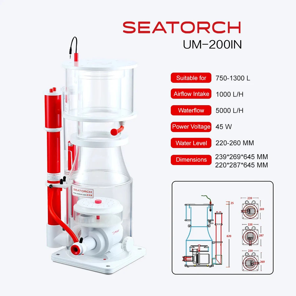 Seatorch Ultra Marine 200IN Protein Skimmer Seatorch