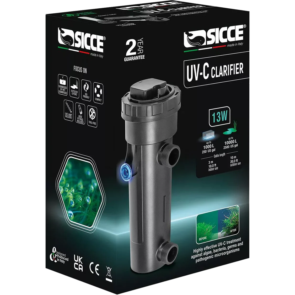 Sicce UV-C Clarifier UV Sterilizer - 13w